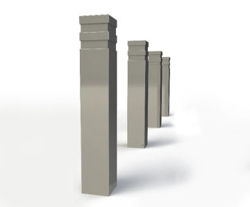 ASF 005-150 square steel bollard