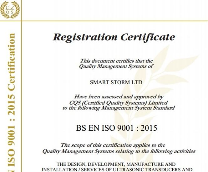 Smart Storm Ltd passes ISO9001:2015 Recertification Audit