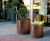 Aster - steel outdoor cylindrical planters for public landscaping 6