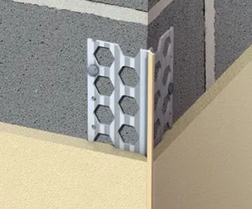 PVCu corner beads for rendering and plastering