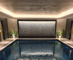 AquaVeil® water wall for private indoor pool and spa - Jersey