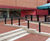 Square-edged Staffordshire red pavers - The British Library 1