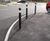 Large recess 304 or 316 stainless steel bollard with semi-dome top 1