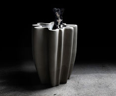 Meander contemporary concrete planter by Concrete Rudolph