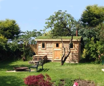 Enviromat Sedum roof for shepherd hut