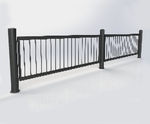 ASF 5002 steel post and rail system