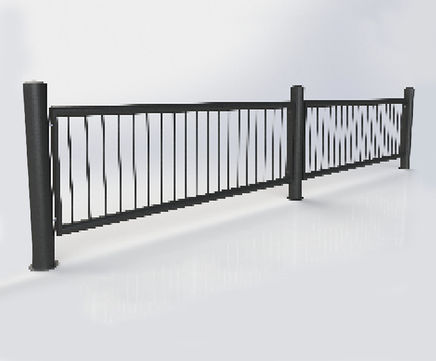 ASF 5002 steel post and rail system