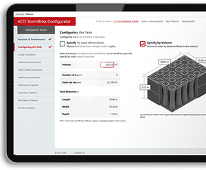 Stormwater tank specification - ACO’s new digital tool