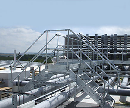 Access solutions for flat roofs, step overs & platforms