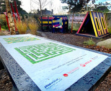 Playground created using recycled plastic McDonalds toys