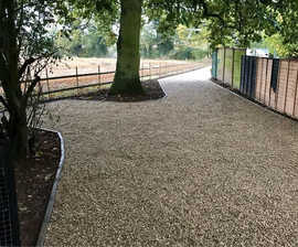 Gravel stabilisers for driveway requiring disabled access
