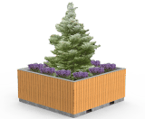 Large bespoke timber-clad planter  - on this page