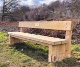 Heavy-duty timber park benches for National Trust - on this page