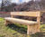 Heavy-duty timber park benches for National Trust 0