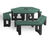 Sienna recycled plastic picnic table with seating (seats 9) 4