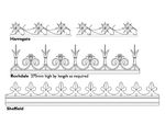 Decorative cast metal balustrade panels and friezes