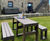 Cube - recycled plastic picnic table and bench set 3