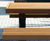 RailRoad - recycled steel and timber outdoor picnic bench & table 2