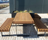 RailRoad - recycled steel and timber outdoor picnic bench & table - on this page