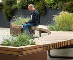 RailRoad - straight and curved modular outdoor seating