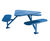 Ranger Tri Table - steel vandal-resistant picnic table and bench 3