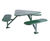 Ranger Tri Table - steel vandal-resistant picnic table and bench 4