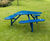 Ranger Tri Table - steel vandal-resistant picnic table and bench 1