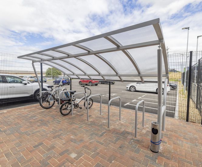 Cycle shelters and racks for 235,000 sq ft industrial estate