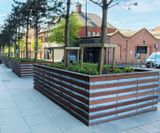 Large bespoke planters and benches - Oxygen Manchester - on this page