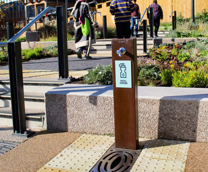 Bottle refill water fountains - Mayfield Park, Manchester