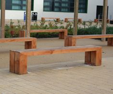 Deacon - contemporary outdoor solid hardwood timber seating