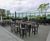 Deansgate - outdoor aluminium and wood high table and stool set 0