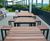 Deansgate - outdoor aluminium and wood high table and stool set 1