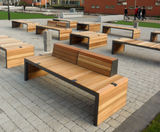 Linares - contemporary steel and timber outdoor seating for public spaces - on this page