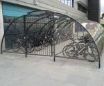 Stoke - modular, secure steel bike storage compound with clear panels