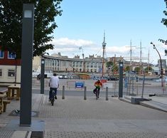 Block paving, bollards and bins for Wapping Wharf, Bristol
