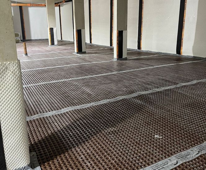 Waterproofing design and installation for large-scale basement