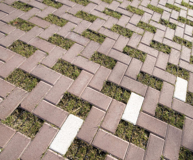 Greenbrick permeable pavers for grassed areas