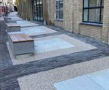 Resin bound surfacing for pavements at new self-storage facility - on this page