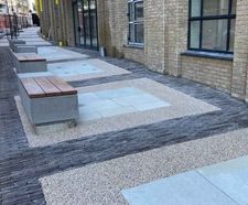 Resin bound surfacing for pavements at new self-storage facility