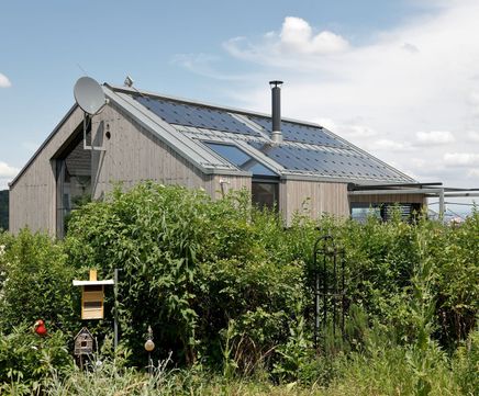 RHEINZINK-PV - roof-integrated zinc solar panels for metal roofs