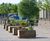 Moveable timber planters and seating for traffic management at campus 5
