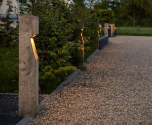 Eye (Wired) - timber outdoor bollard lighting