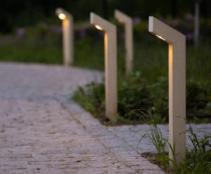 Punto Lighting Bollard - timber LED outdoor path light