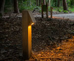 Peri (Wired) - compact outdoor timber bollard light