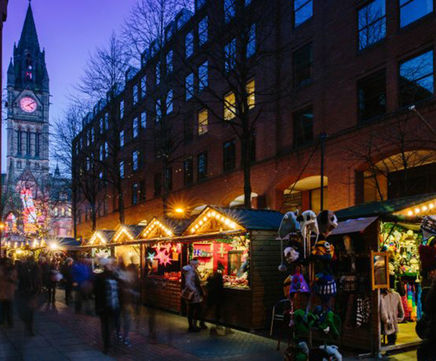 Timber retail chalets for Manchester Christmas Market