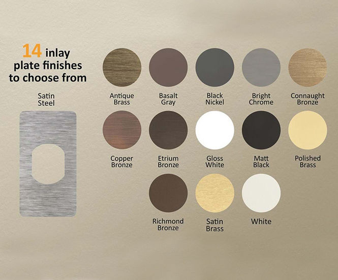 Hamilton’s new GRID LEDITB250 dimmer with 14 inlay plate finishes