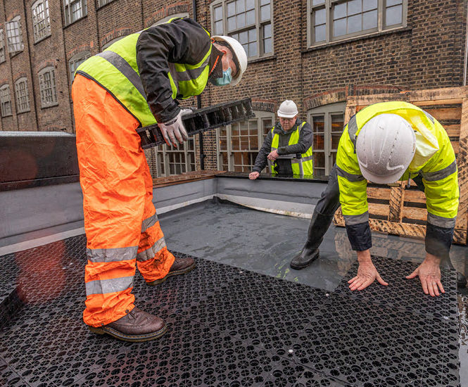 ACO RoofBloxx attenuation system for green / blue roofs