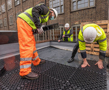 ACO RoofBloxx attenuation system for green / blue roofs