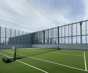 Rooftop architectural grating screen - Britannia Leisure Centre